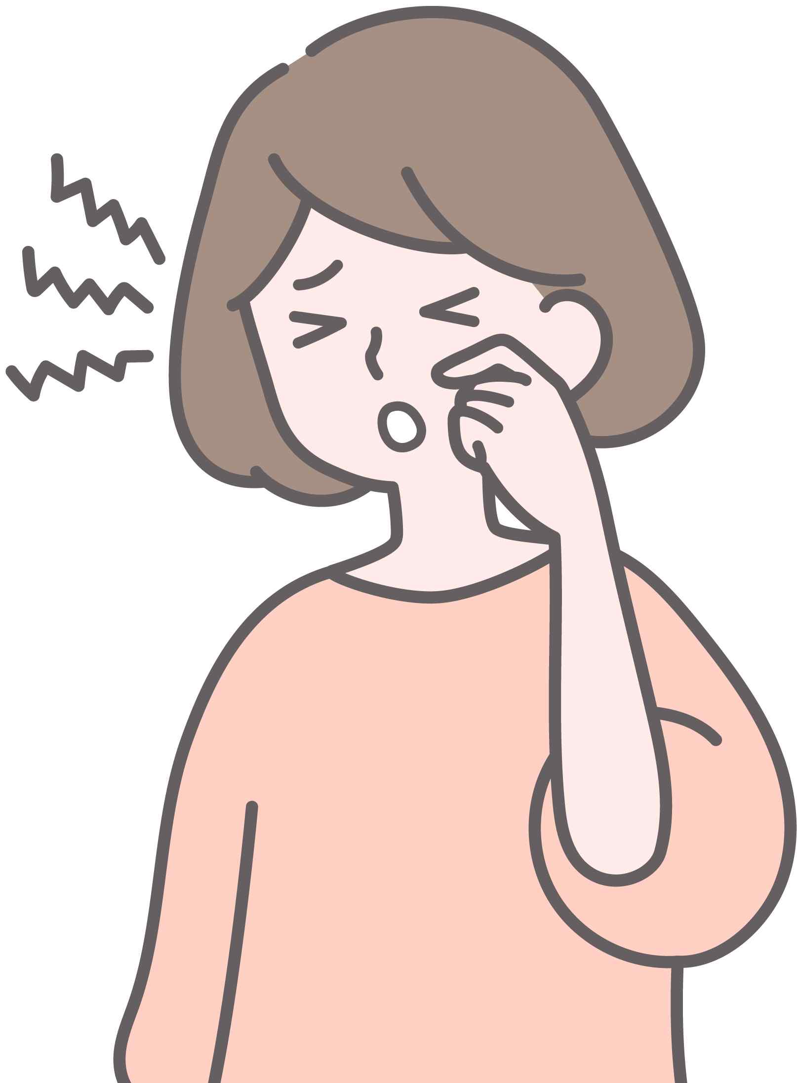引き出しを開けて目が痛くなる女性