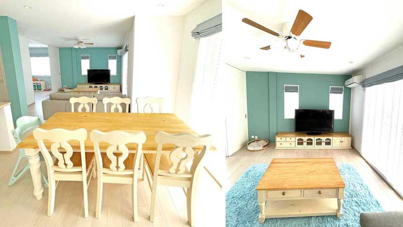 キッチンとリビング家具を揃えて