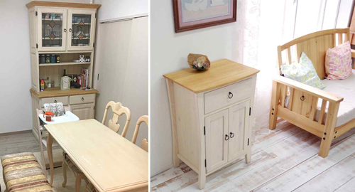 揃えたくなる無垢材家具