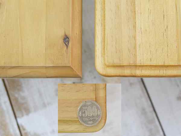 ベンチも角丸加工のダイニングテーブルセット