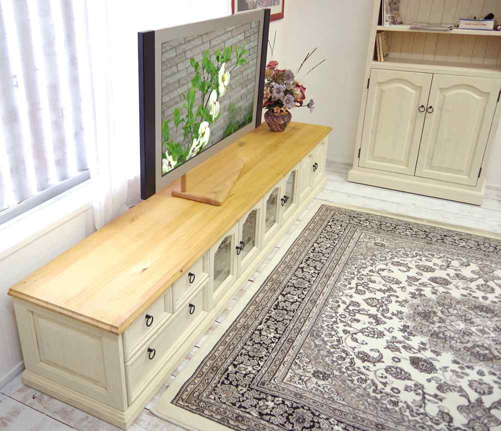 白いフレンチなワイドテレビボード